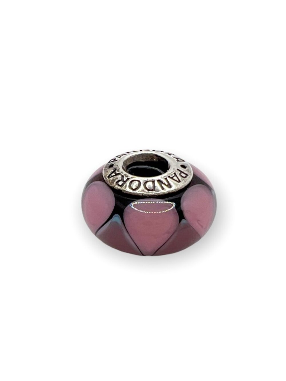 Pandora Captivating Purple 790635 RETIRED 925 ALE Murano Bead Silver Charm